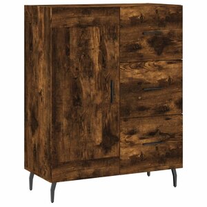 vidaXL Buffet chêne fumé 69 5x34x90 cm bois d'ingénierie
