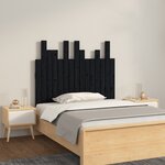 vidaXL Tête de lit murale Noir 95 5x3x80 cm Bois massif de pin