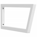 vidaXL Supports d'étagères pour lavabo 2 Pièces blanc trapèze acier