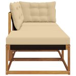 vidaXL 3 pc Unités de sofa sectionnel d'extérieur Bois d'Acacia Massif