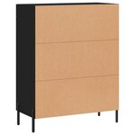 vidaXL Buffet noir 69 5x34x90 cm bois d'ingénierie