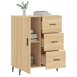 vidaXL Buffet chêne sonoma 69 5x34x90 cm bois d'ingénierie