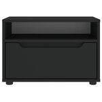 vidaXL Meuble TV VISNES noir 60x40x38 cm bois d'ingénierie