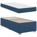 vidaXL Cadre de lit avec matelas Bleu 100 x 200 cm tissu