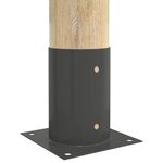 vidaXL Ancre ronde au sol 12 Pièces Anthracite 15 x 15 x 15 cm métal