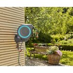 GARDENA Dévidoir automatique mural RollUp S 15 m liseret bleu