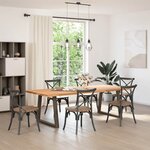 vidaXL Pieds de table à manger en forme de V  2 pièces  acier naturel  70 x (72-73 3) cm