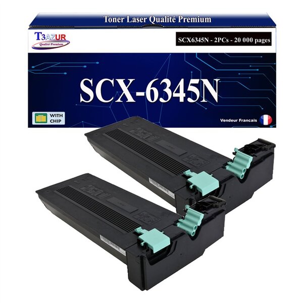 T3AZUR - 2x Toners compatibles avec Samsung SCX6345N/SCX6355N pour Samsung SCX6345N SCX6355N SCX-6345N SCX-6355N
