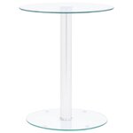 vidaXL Table basse Transparent 40 cm Verre trempé
