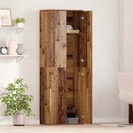 vidaXL Highboard Bois Ancien 60 x 35 x 180 cm Bois d'ingénierie