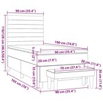vidaXL Sommier à lattes de lit avec matelas Vert foncé 90x200 cm