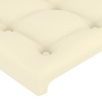 vidaXL Tête de lit avec oreilles Crème 183x16x118/128 cm Similicuir