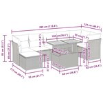 vidaXL Salon de jardin avec coussins 8 Pièces beige résine tressée