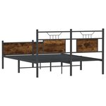 vidaXL Cadre de lit sans matelas chêne fumé 140x200 cm bois ingénierie