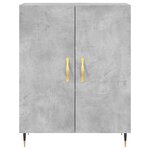 vidaXL Buffet gris béton 69 5x34x90 cm bois d'ingénierie