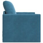 vidaXL Canapé-lit avec coussin Bleu 74 x 77 x 81 cm Velours