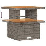 vidaXL Ensemble de canapé de jardin 8 Pièces Gris polyrotin