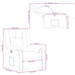 vidaXL Fauteuil inclinable électrique cappuccino similicuir