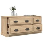 vidaXL Meuble TV chêne sonoma 100x35 5x45 cm bois d'ingénierie
