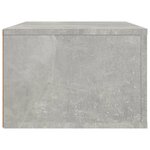 vidaXL Meuble TV suspendu Gris béton 80x36x25 cm Bois d'ingénierie