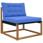 vidaXL Coussin de canapé d'extérieur 2 Pièces Bleu royal Polyester