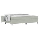 vidaXL Cadre de lit avec matelas Gris clair 200 x 200 cm tissu