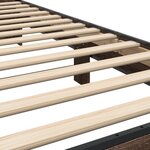vidaXL Cadre de lit chêne marron 75x190 cm bois d'ingénierie et métal