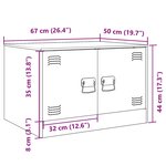 vidaXL Table basse rose 67x50x44 cm acier