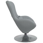 Fauteuil œuf vidaXL en tissu gris clair