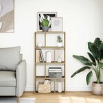 vidaXL Bibliothèque chêne artisanal 60x20x120 cm bois d'ingénierie