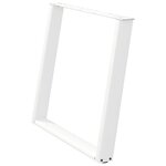 vidaXL Pieds de table à manger en U 2 pièces Blanc 90 x (72-73) cm Acier