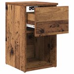 vidaXL Armoire de lit Bois ancien 29 x 31 5 x 49 cm Bois d'ingénierie
