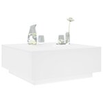 vidaXL Table basse blanc 100x100x40 cm bois d'ingénierie
