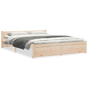 vidaXL Cadre de lit sans matelas bois massif 140x200 cm