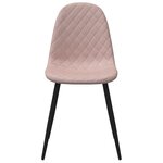 vidaXL Chaises à manger lot de 2 rose velours