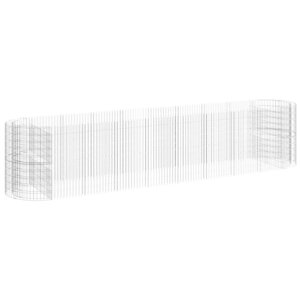 vidaXL Lit surélevé à gabion Fer galvanisé 500x100x100 cm