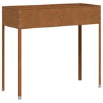 vidaXL Jardinière 100 5x40 5x90 cm acier résistant aux intempéries