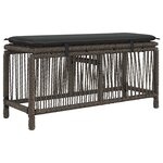 vidaXL Ensemble de salle à manger pour jardin 3 Pièces Gris et Gris foncé