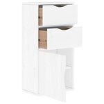 vidaXL Armoire latérale tiroirs ODDA blanc 40x24x79 cm bois massif pin
