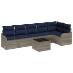 vidaXL Ensemble de canapé de jardin Gris polyrotin