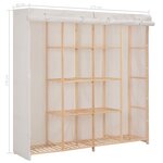 vidaXL Garde-robe Blanc 173x40x170 cm Tissu