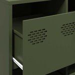 vidaXL Buffet vert olive 135x39x73 5 cm acier laminé à froid