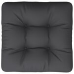 vidaXL Coussin de palette noir 50x50x12 cm tissu