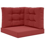 vidaXL Coussin de canapé d'extérieur Polyester Bordeaux 60 x 60 cm