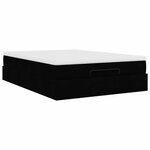 VidaXL Cadre de lit ottoman avec matelas noir 140x200 cm tissu