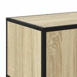 vidaXL Meuble TV chêne sonoma 150x35x41 cm bois d'ingénierie et métal