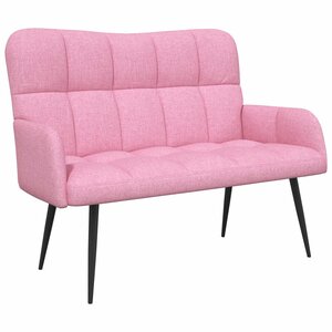 vidaXL Sofa 2 places Rose 115 x 61 x 87 cm Tissu