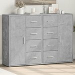 vidaXL Buffets 2 Pièces gris béton 60x31x84 cm bois d'ingénierie