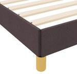 vidaXL Lit à ressorts avec matelas Marron foncé 120 x 190 cm tissu