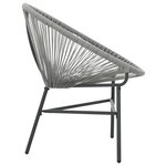 vidaXL Chaise de jardin sous forme de lune Résine tressée Gris